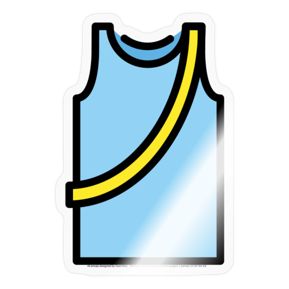 Running Shirt Moji Sticker - Emoji.Express - transparent glossy
