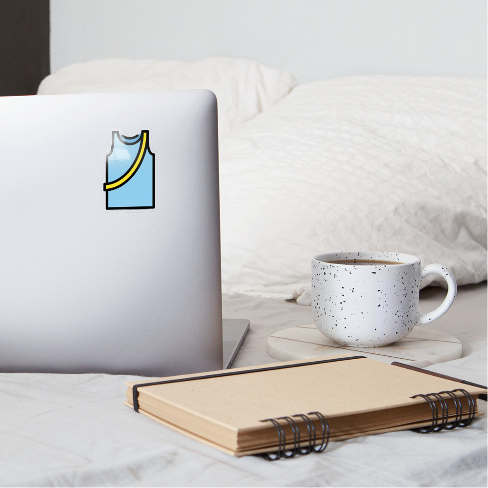 Running Shirt Moji Sticker - Emoji.Express - transparent glossy