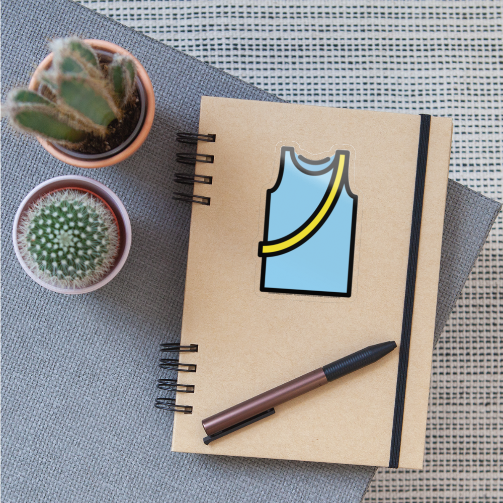 Running Shirt Moji Sticker - Emoji.Express - transparent glossy