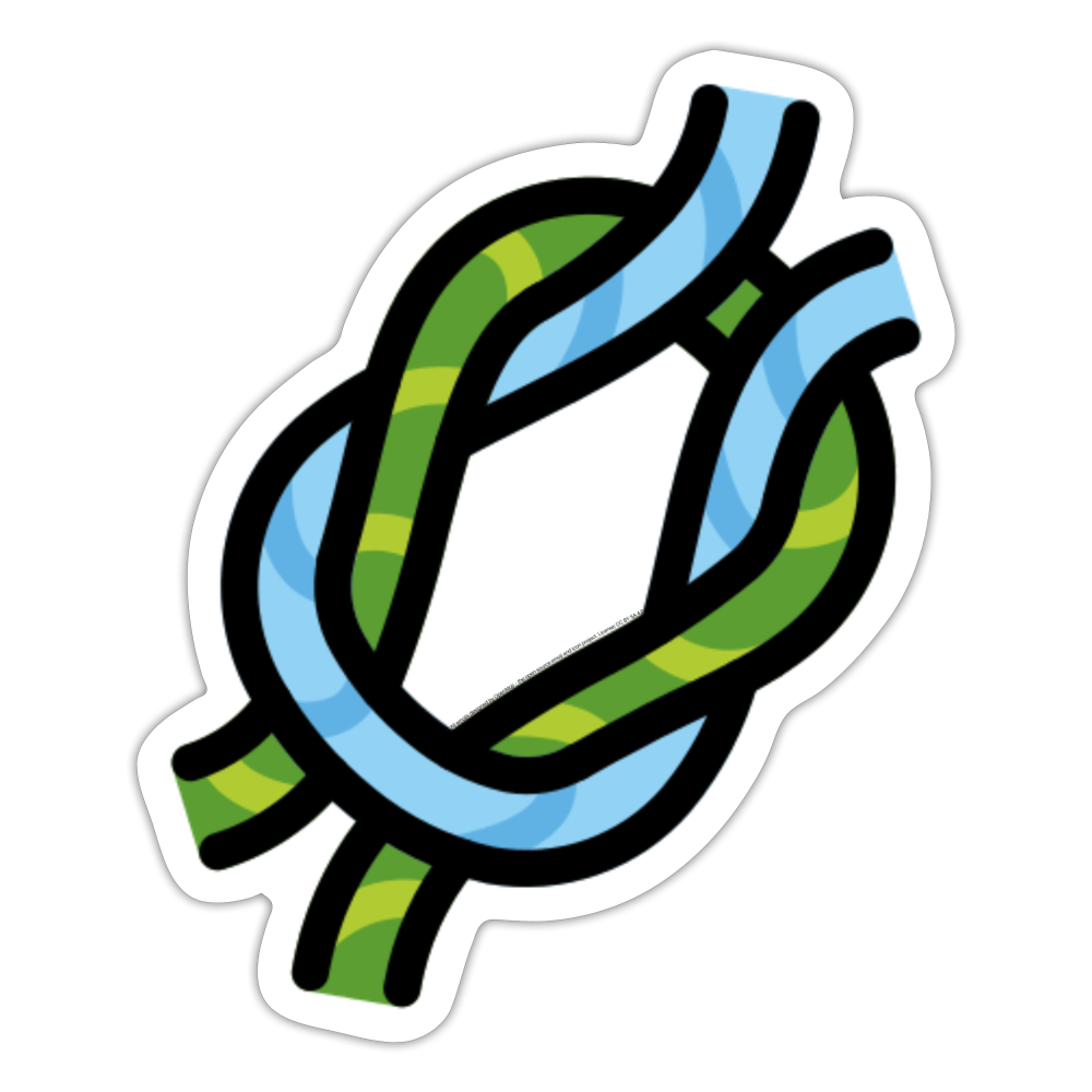 Knot Moji Sticker - Emoji.Express - white matte