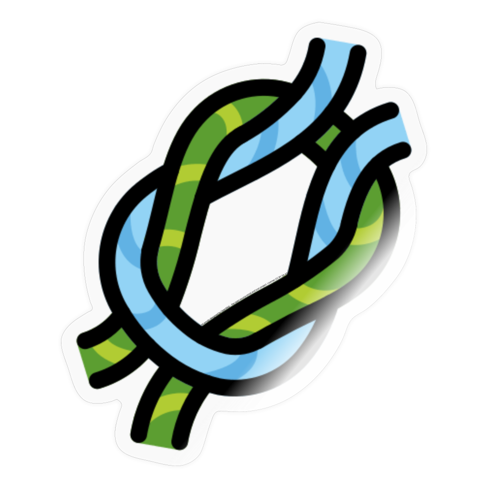 Knot Moji Sticker - Emoji.Express - transparent glossy