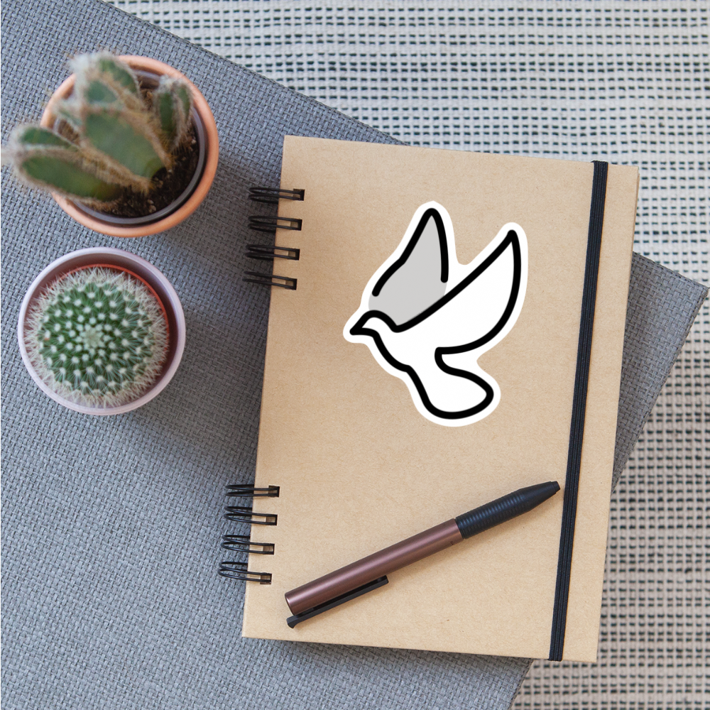 Dove Moji Sticker - Emoji.Express - white matte