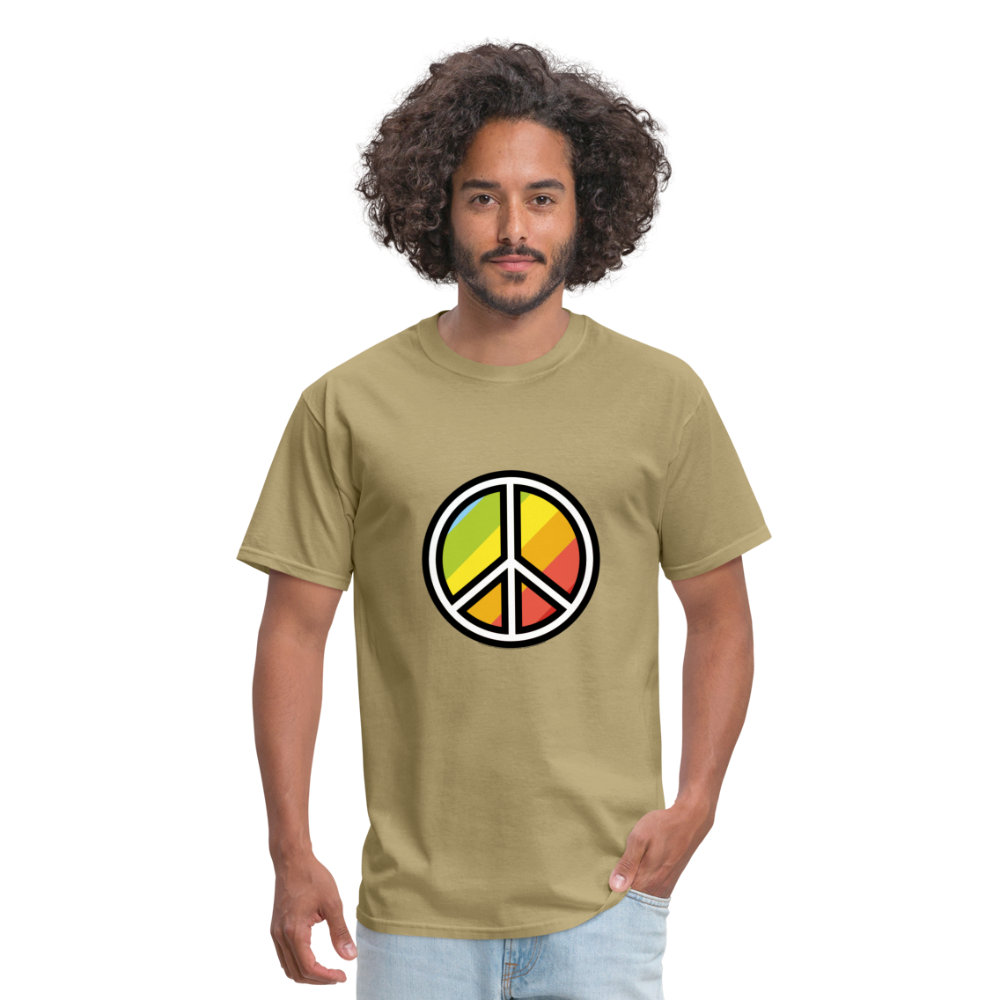 Peace Symbol Moji Unisex Classic T-Shirt - Emoji.Express - khaki
