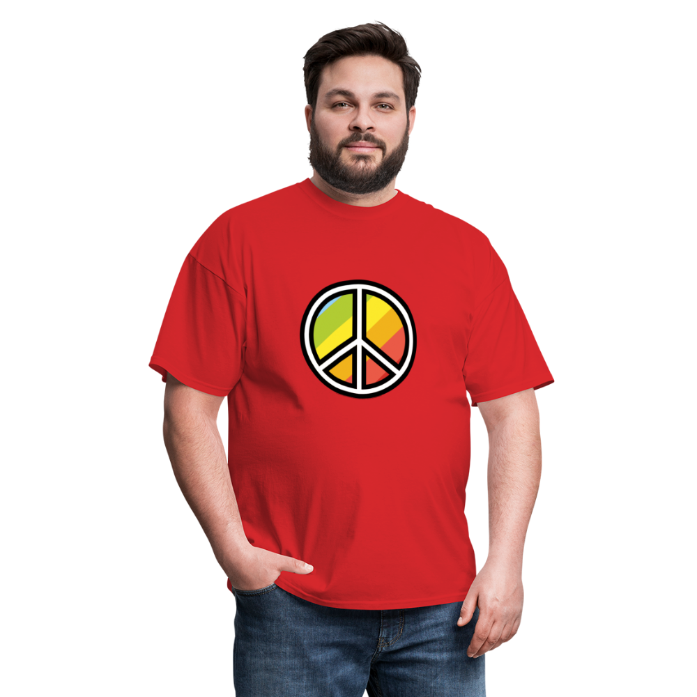 Peace Symbol Moji Unisex Classic T-Shirt - Emoji.Express - red