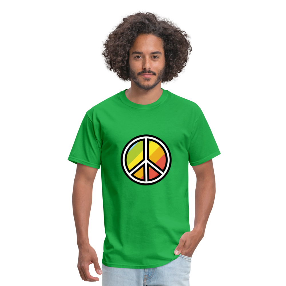 Peace Symbol Moji Unisex Classic T-Shirt - Emoji.Express - bright green