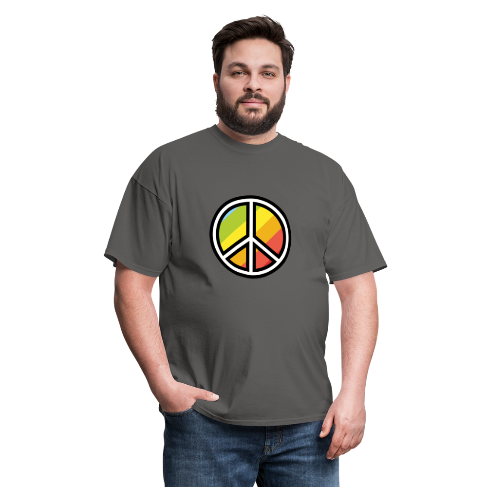 Peace Symbol Moji Unisex Classic T-Shirt - Emoji.Express - charcoal