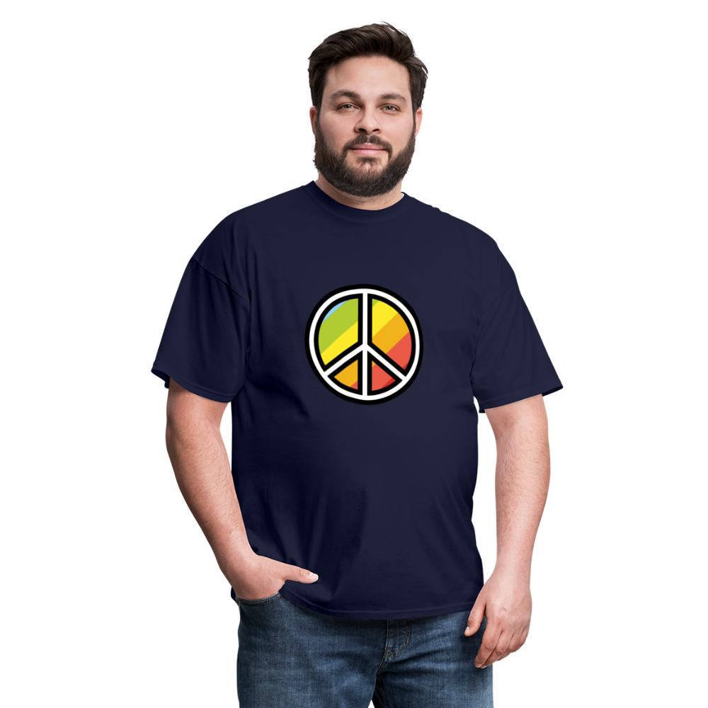Peace Symbol Moji Unisex Classic T-Shirt - Emoji.Express - navy