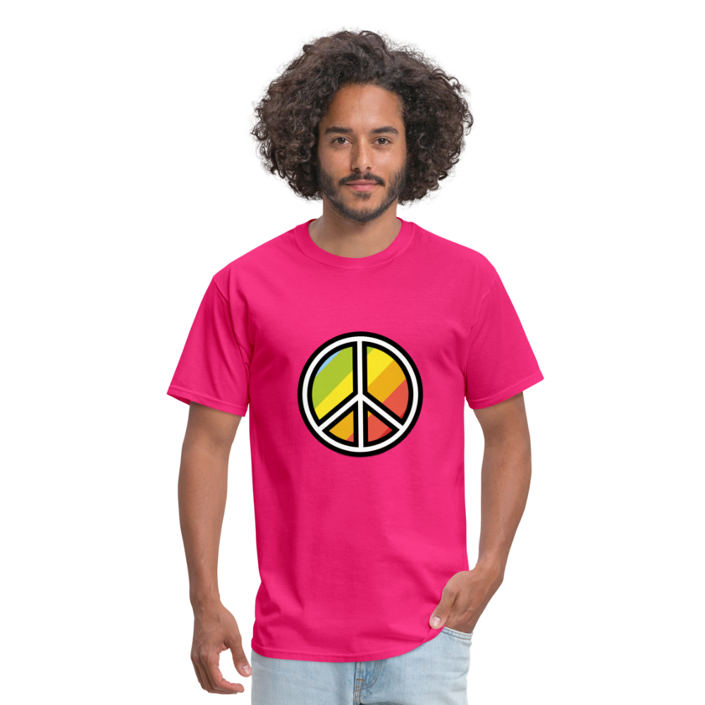 Peace Symbol Moji Unisex Classic T-Shirt - Emoji.Express - fuchsia