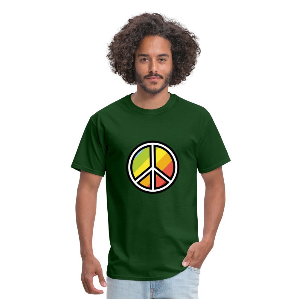 Peace Symbol Moji Unisex Classic T-Shirt - Emoji.Express - forest green
