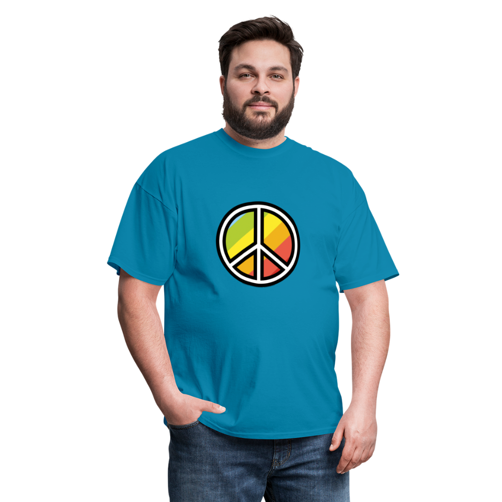 Peace Symbol Moji Unisex Classic T-Shirt - Emoji.Express - turquoise