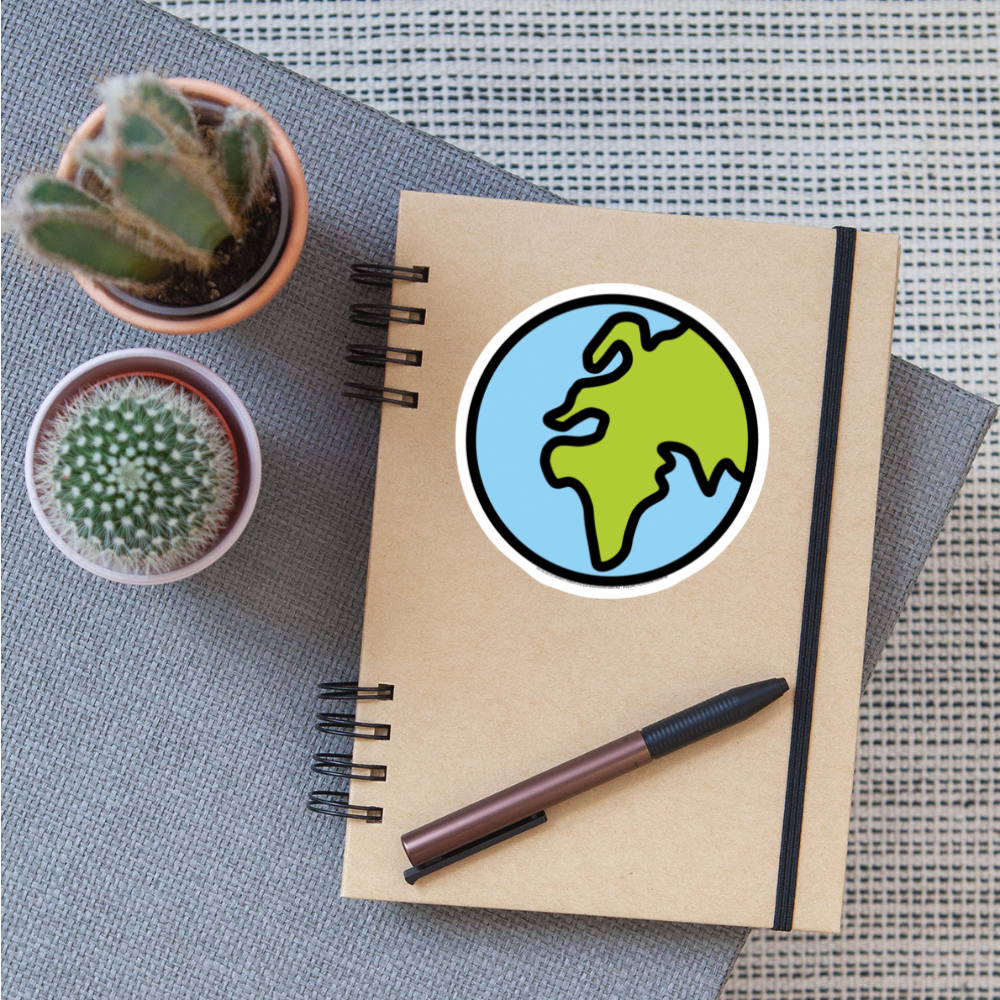Globe Showing Europe-Africa Moji Sticker - Emoji.Express - white matte