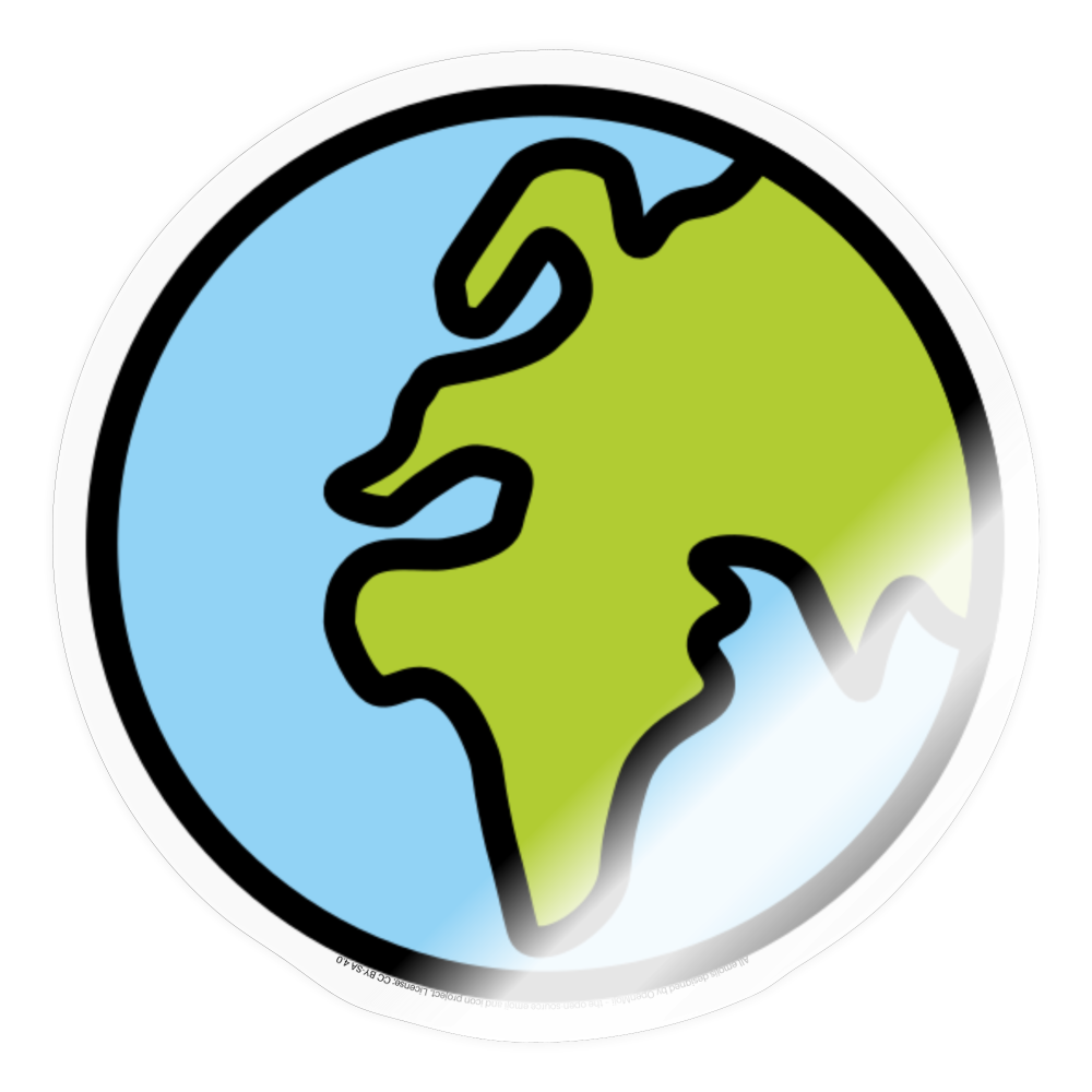 Globe Showing Europe-Africa Moji Sticker - Emoji.Express - transparent glossy