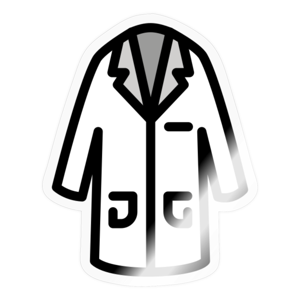 Lab Coat Moji Sticker - Emoji.Express - transparent glossy
