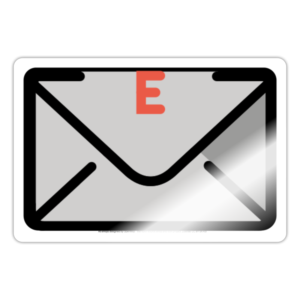 Email Moji Sticker - Emoji.Express - white glossy