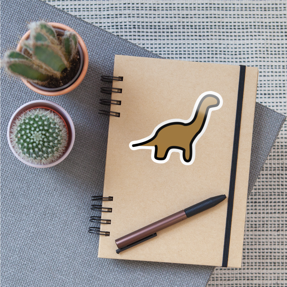 Sauropod Moji Sticker - Emoji.Express - white glossy