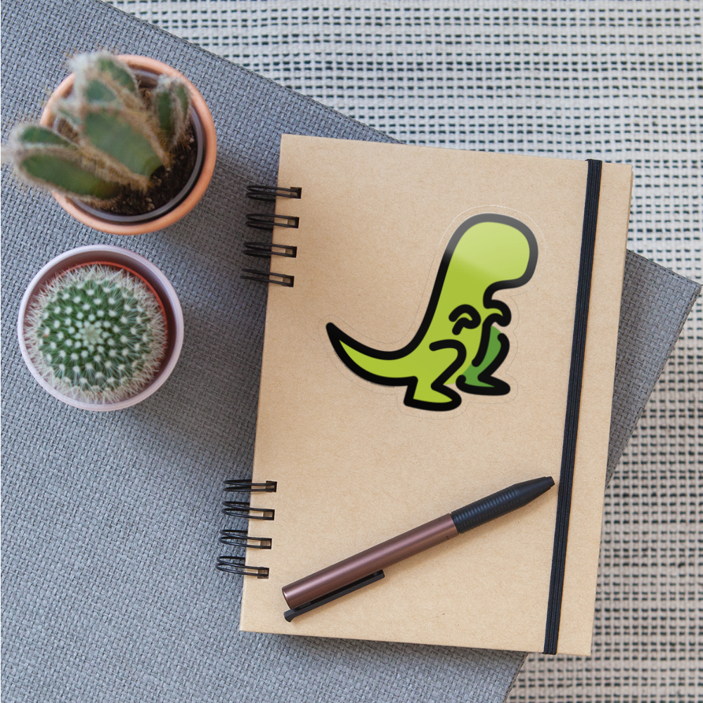 T-Rex Moji Sticker - Emoji.Express - transparent glossy