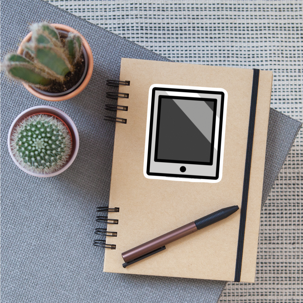 Tablet Moji Sticker - Emoji.Express - white matte