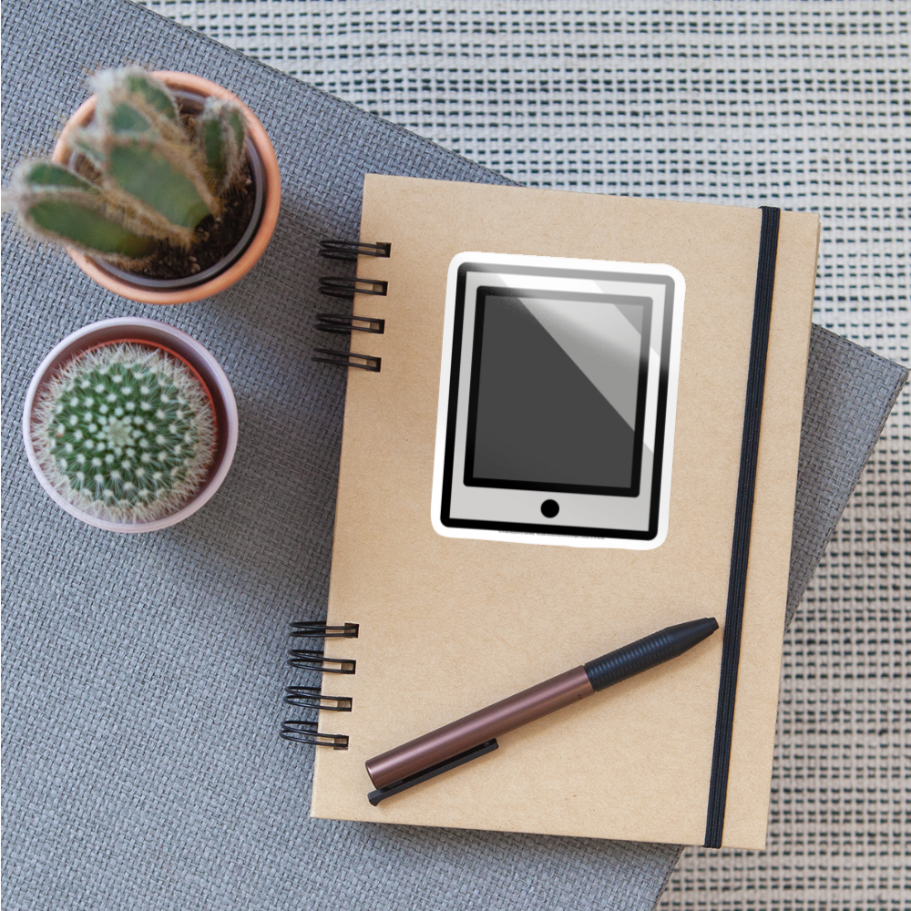 Tablet Moji Sticker - Emoji.Express - white glossy