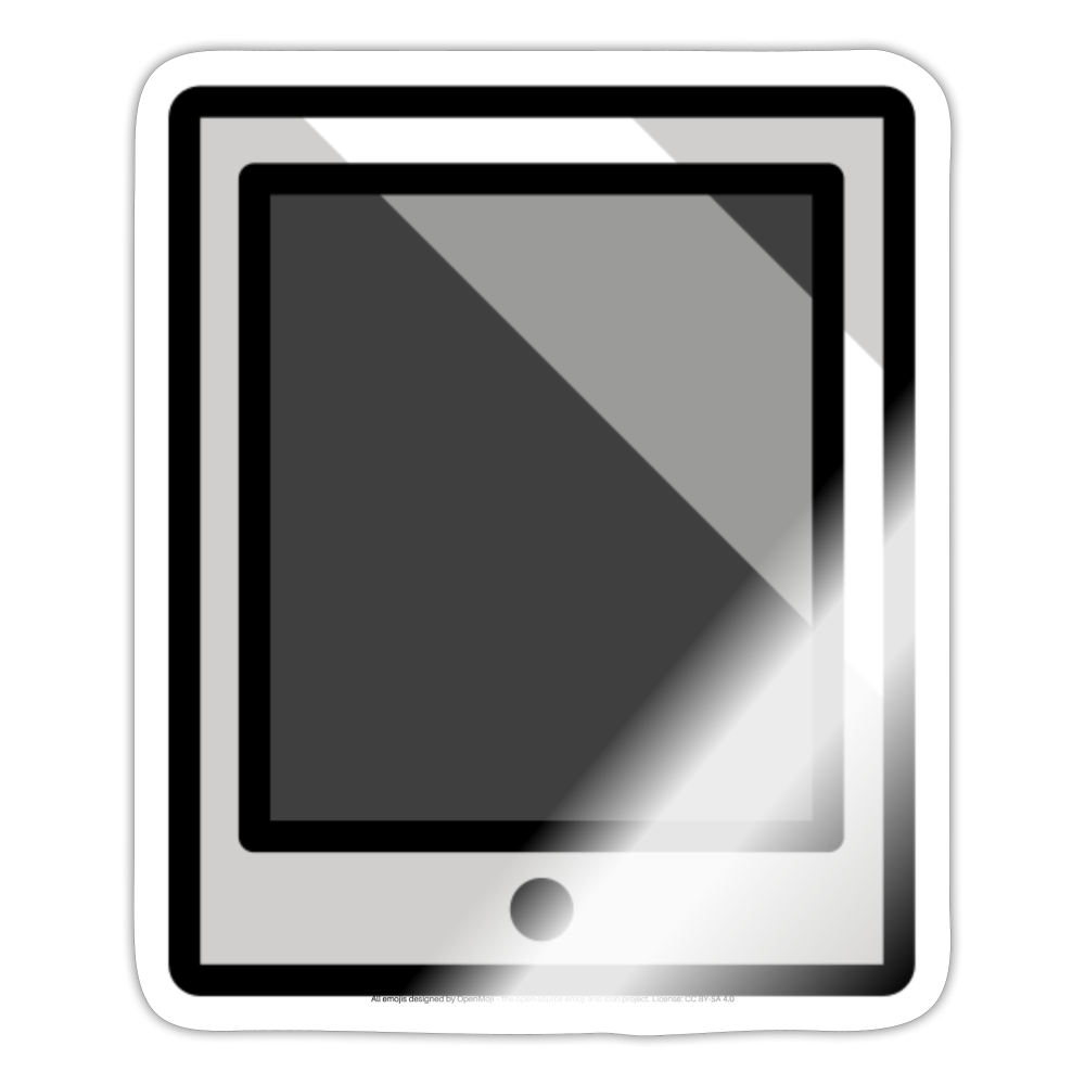 Tablet Moji Sticker - Emoji.Express - white glossy