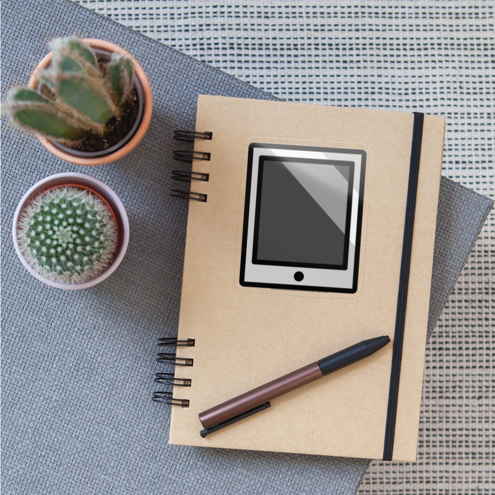 Tablet Moji Sticker - Emoji.Express - transparent glossy