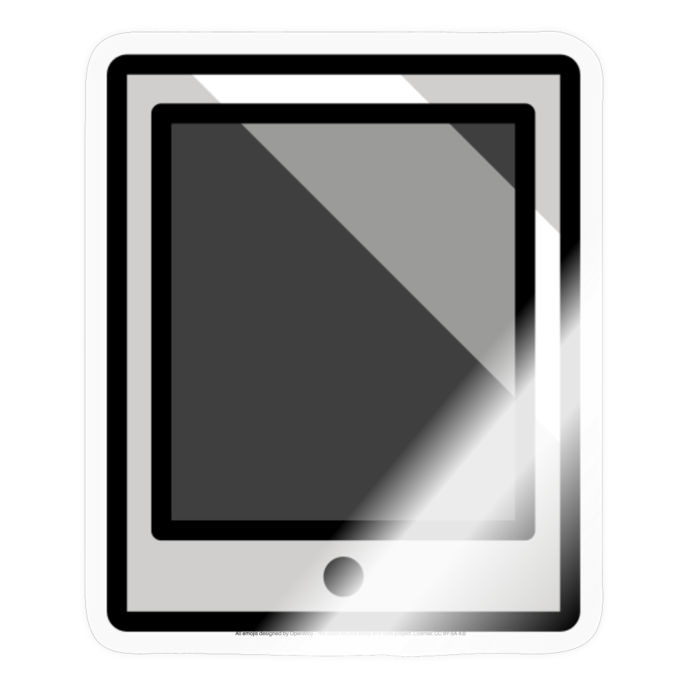 Tablet Moji Sticker - Emoji.Express - transparent glossy