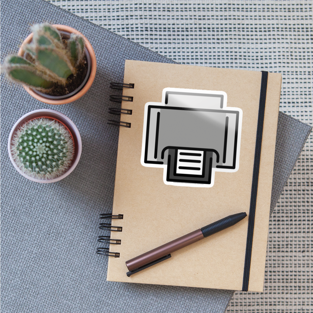 Printer Moji Sticker - Emoji.Express - white glossy