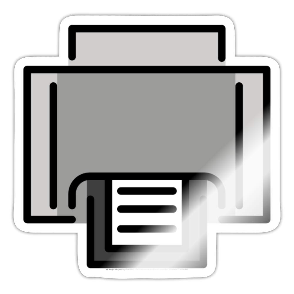 Printer Moji Sticker - Emoji.Express - white glossy