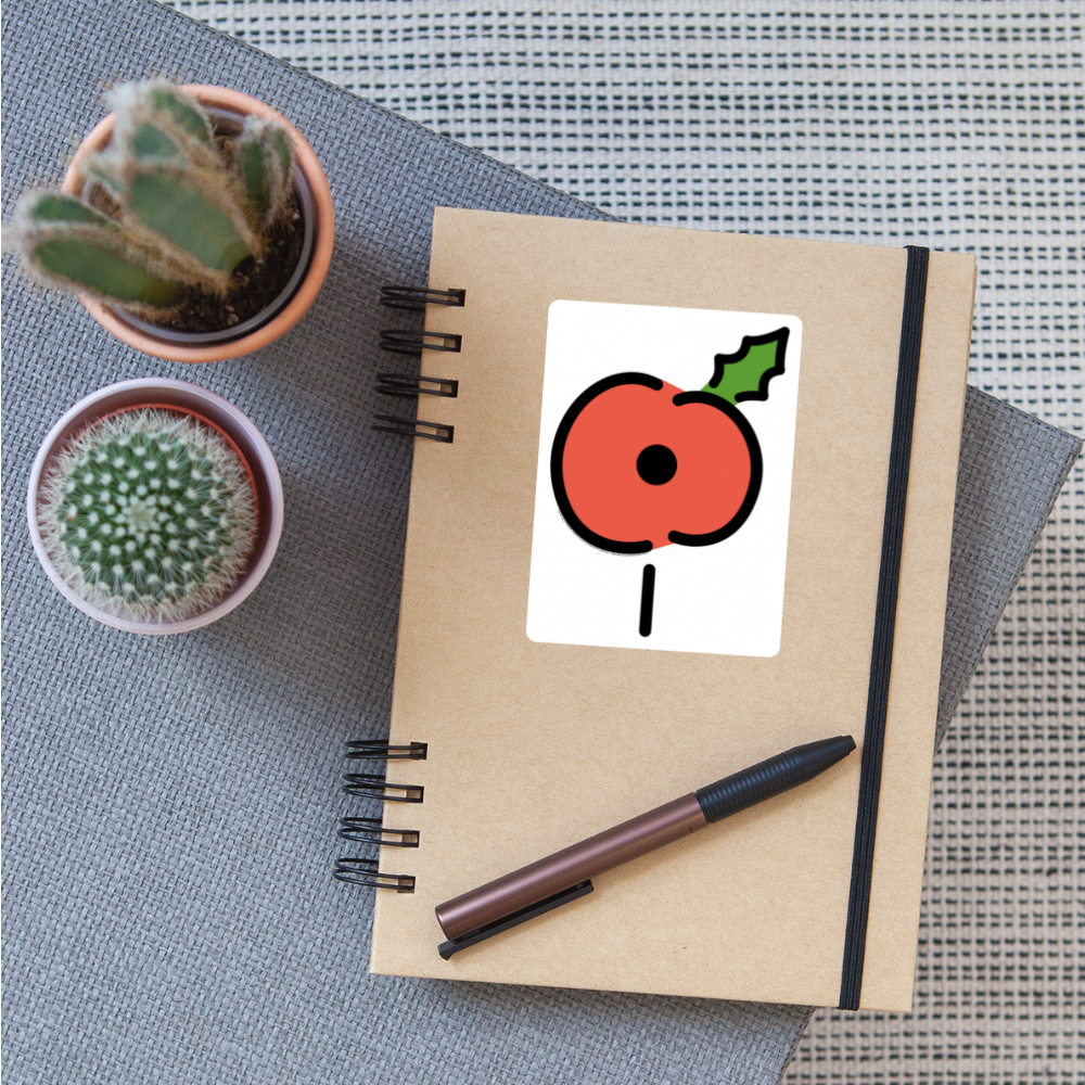 Poppy Moji Sticker - Emoji.Express - white matte
