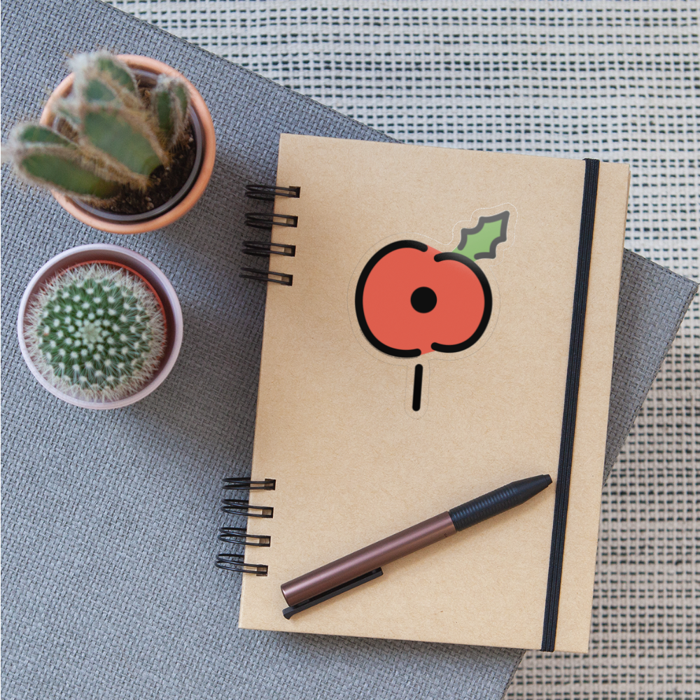 Poppy Moji Sticker - Emoji.Express - transparent glossy