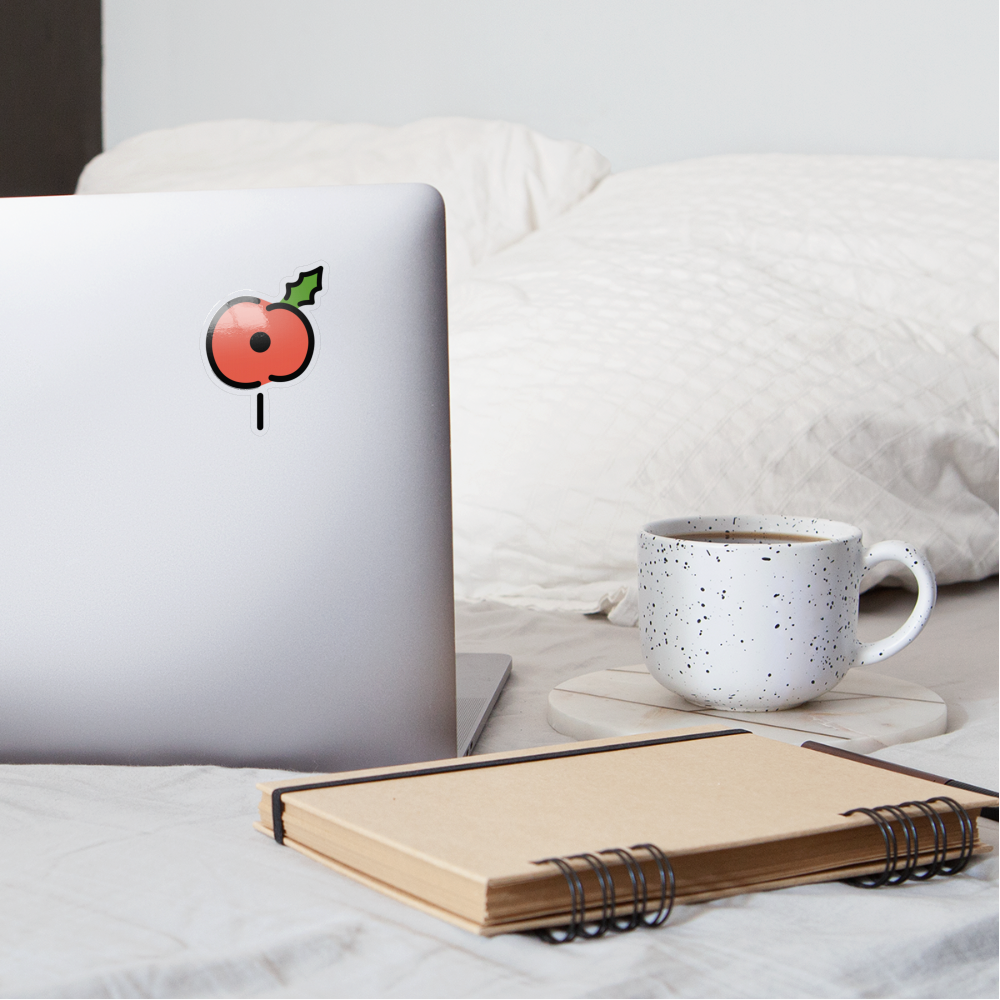 Poppy Moji Sticker - Emoji.Express - transparent glossy