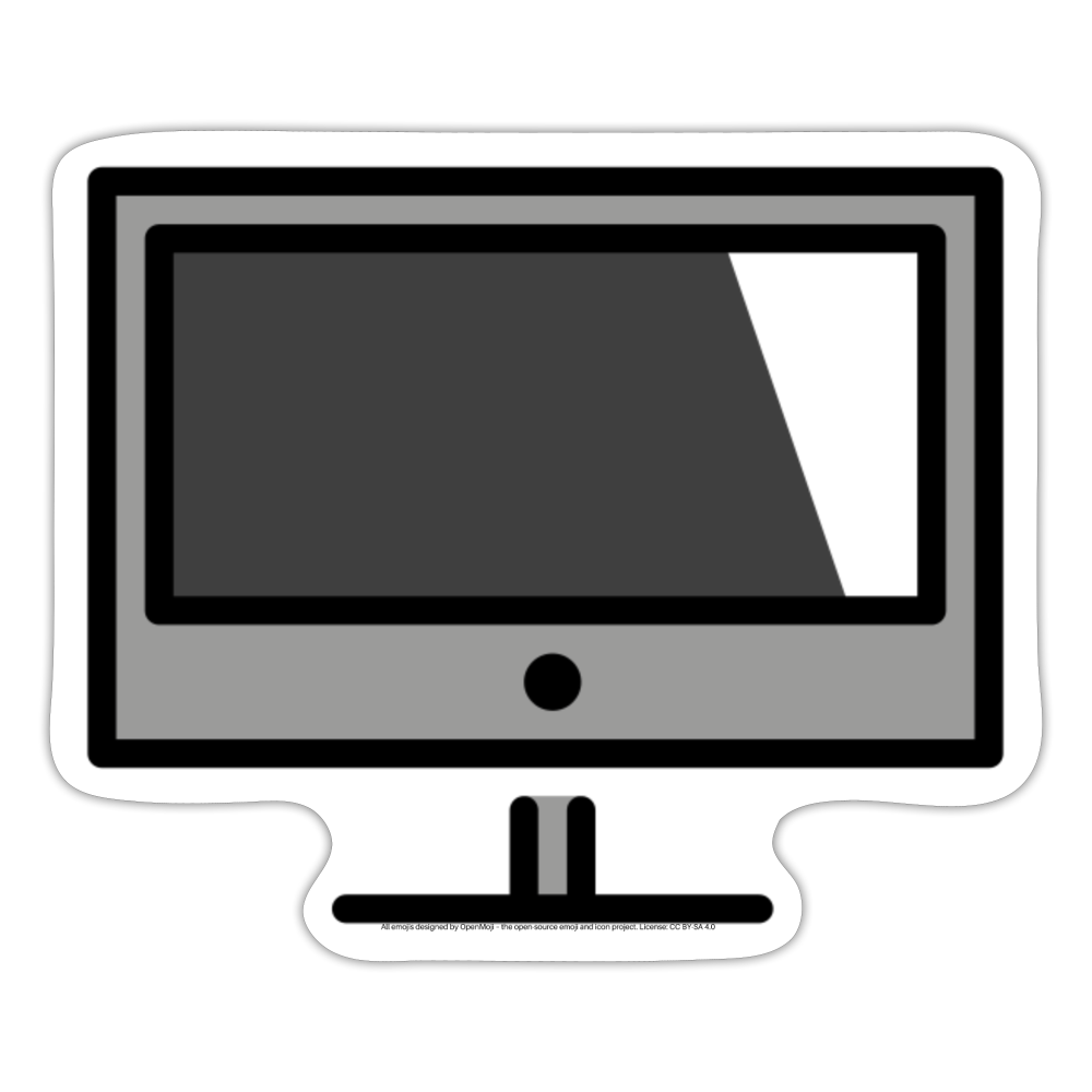 Television Moji Sticker - Emoji.Express - white matte
