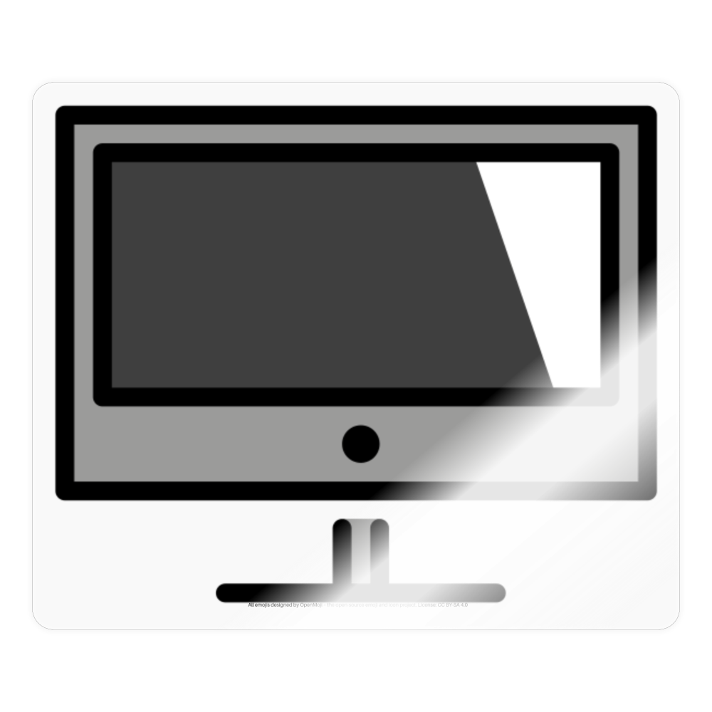 Television Moji Sticker - Emoji.Express - transparent glossy