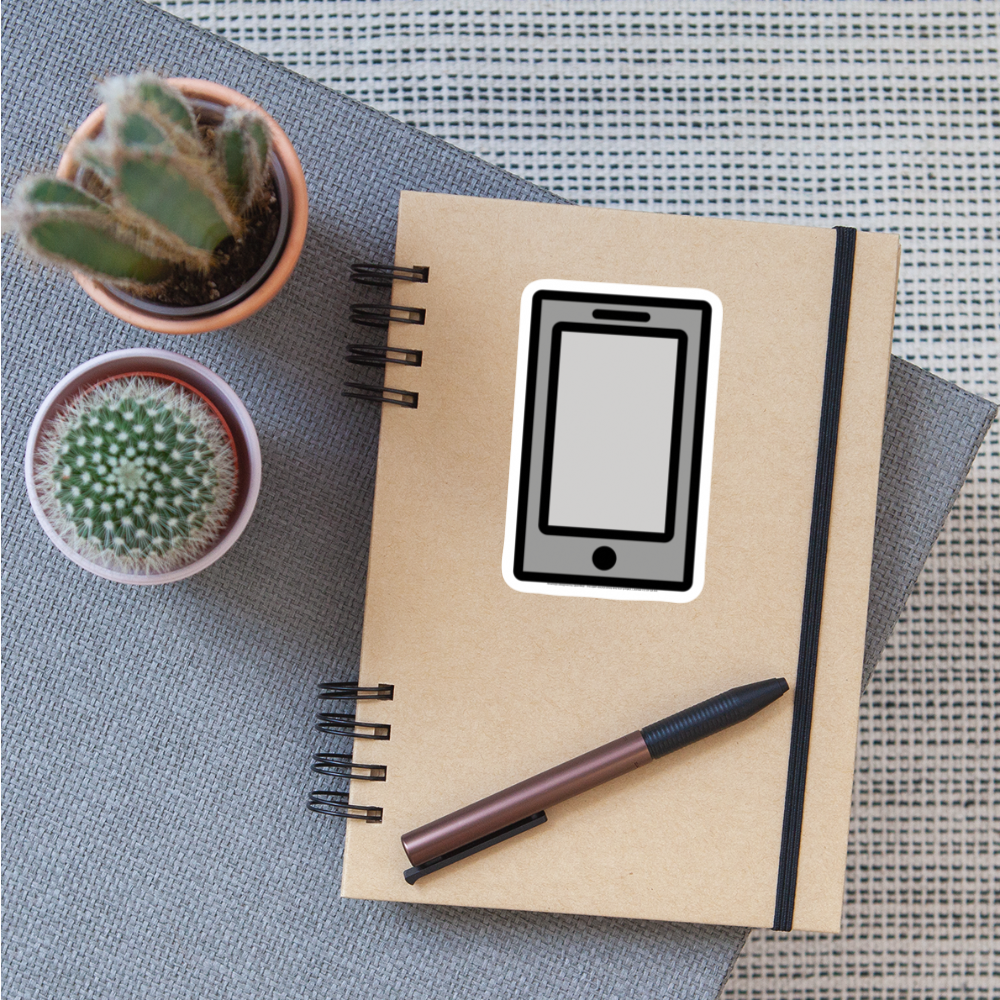 Mobile Phone Moji Sticker - Emoji.Express - white matte
