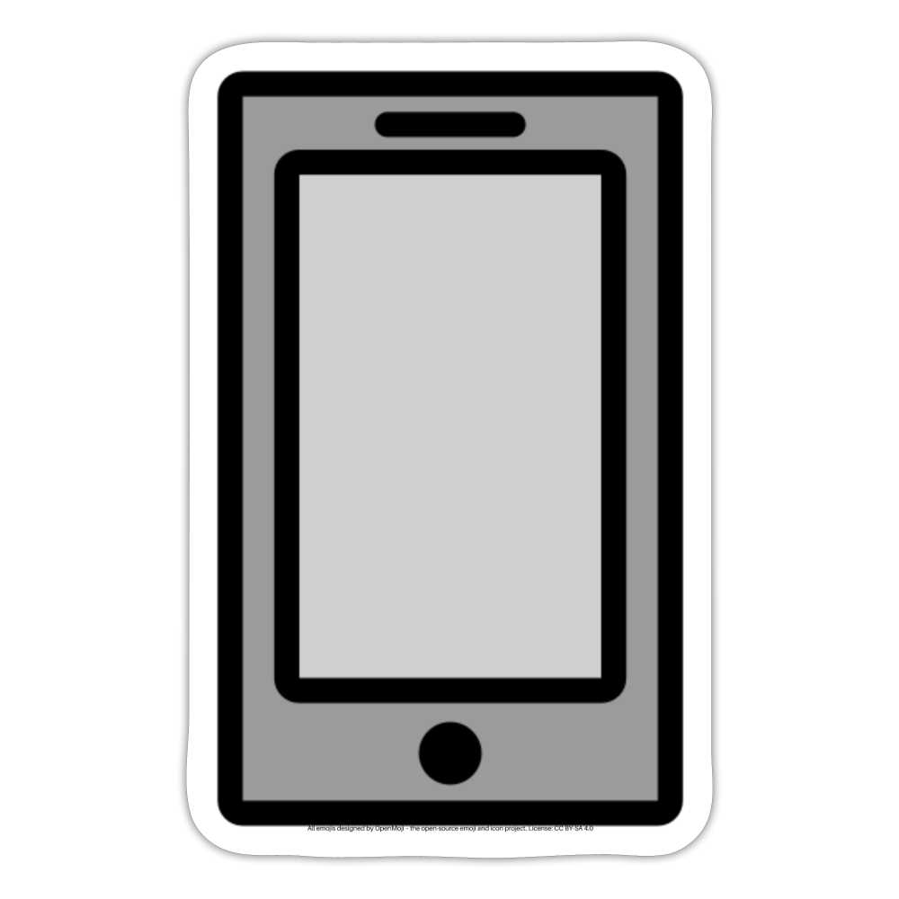 Mobile Phone Moji Sticker - Emoji.Express - white matte