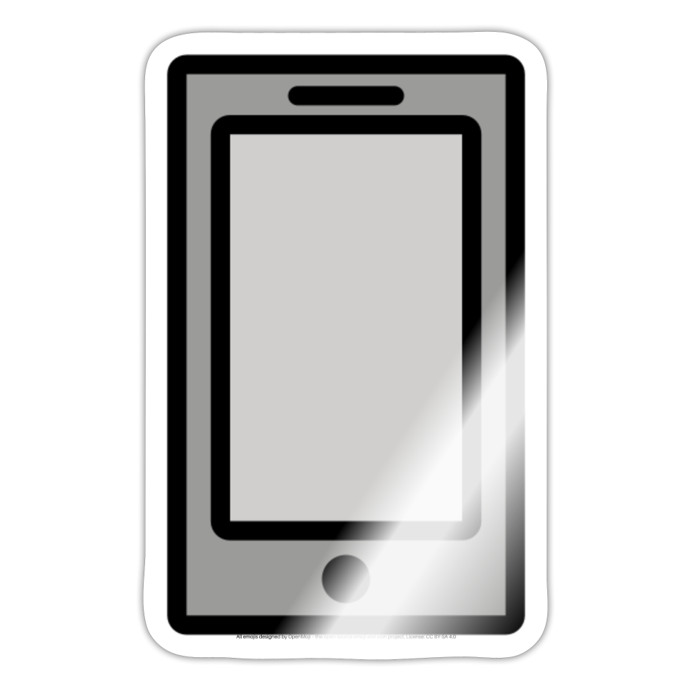Mobile Phone Moji Sticker - Emoji.Express - white glossy