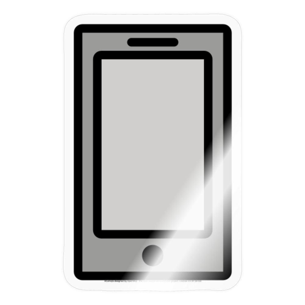 Mobile Phone Moji Sticker - Emoji.Express - transparent glossy
