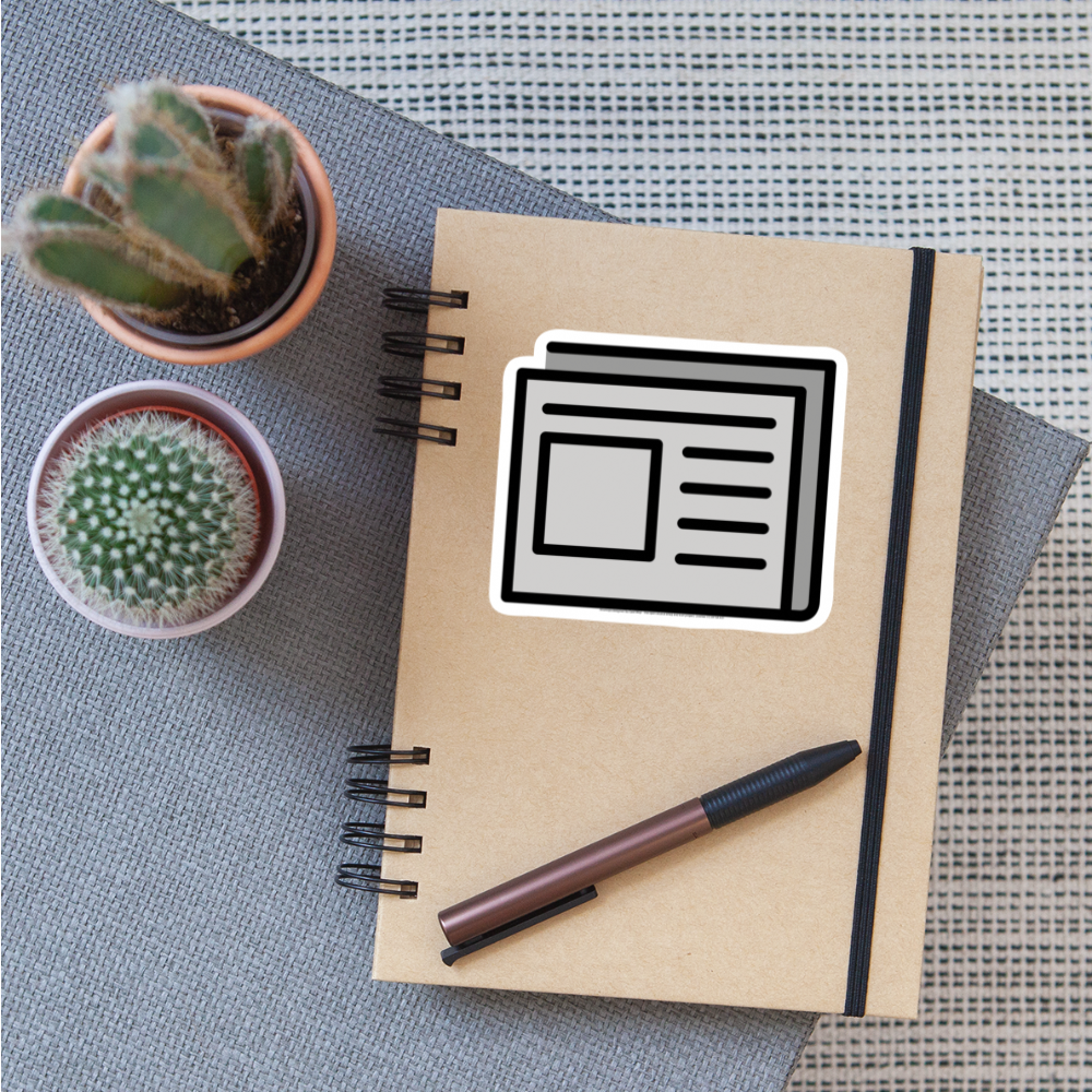 Newspaper Moji Sticker - Emoji.Express - white matte