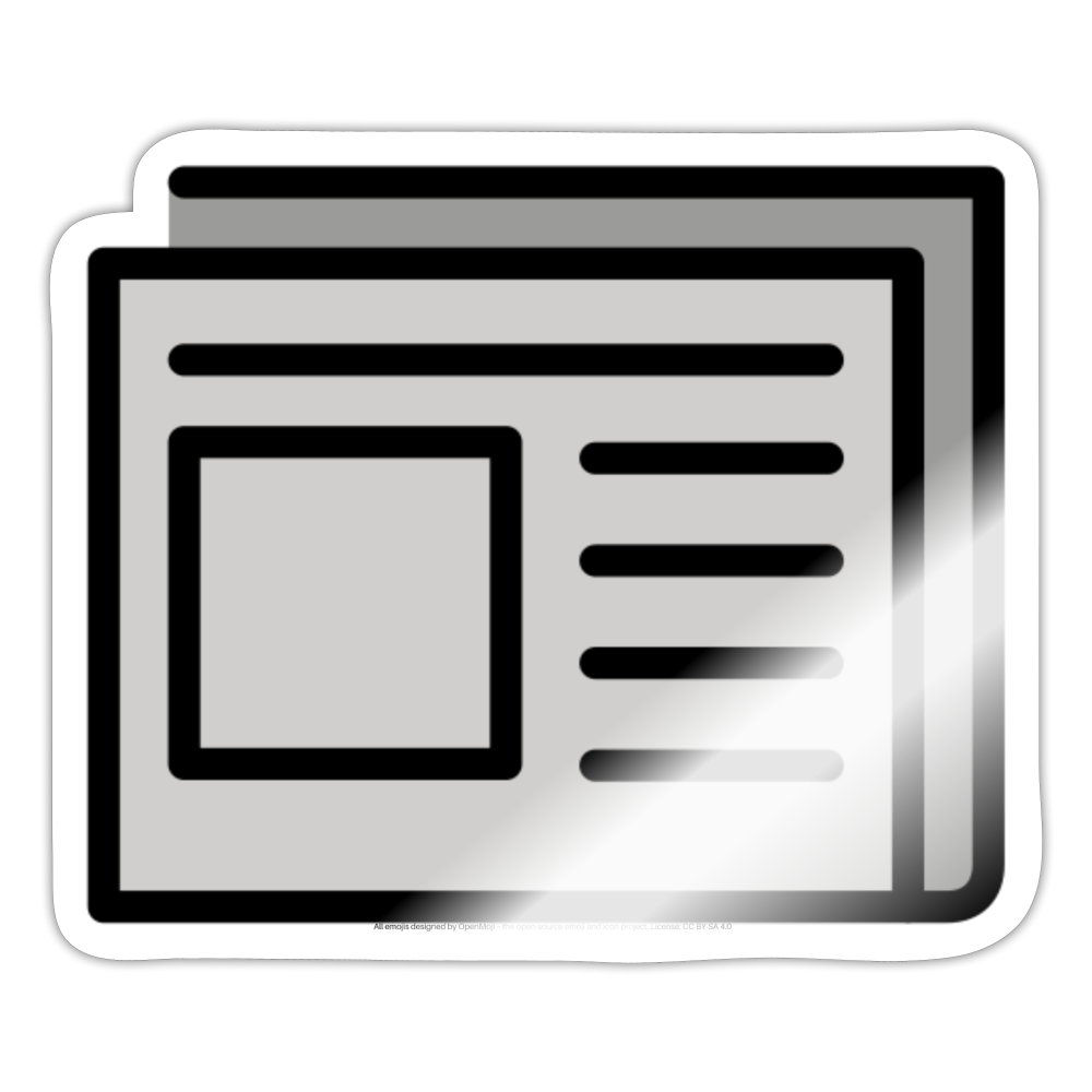 Newspaper Moji Sticker - Emoji.Express - white glossy
