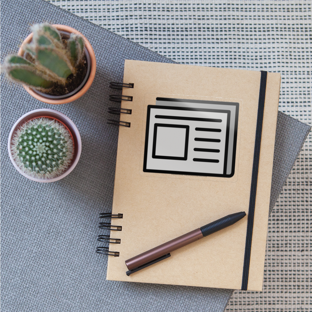 Newspaper Moji Sticker - Emoji.Express - transparent glossy