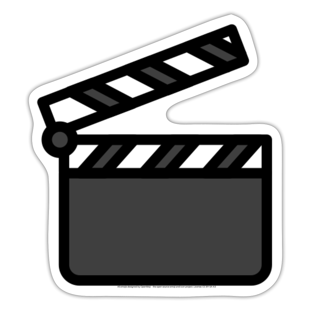 Clapper Board Moji Sticker - Emoji.Express - white matte