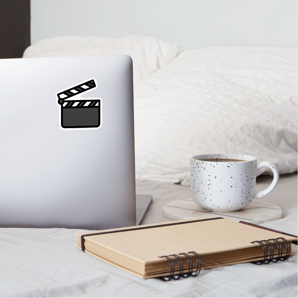 Clapper Board Moji Sticker - Emoji.Express - white matte
