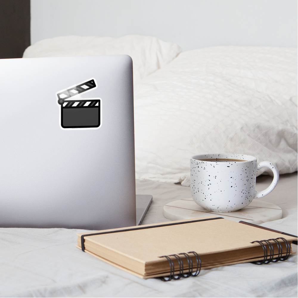 Clapper Board Moji Sticker - Emoji.Express - white glossy