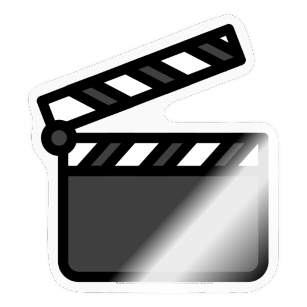 Clapper Board Moji Sticker - Emoji.Express - transparent glossy