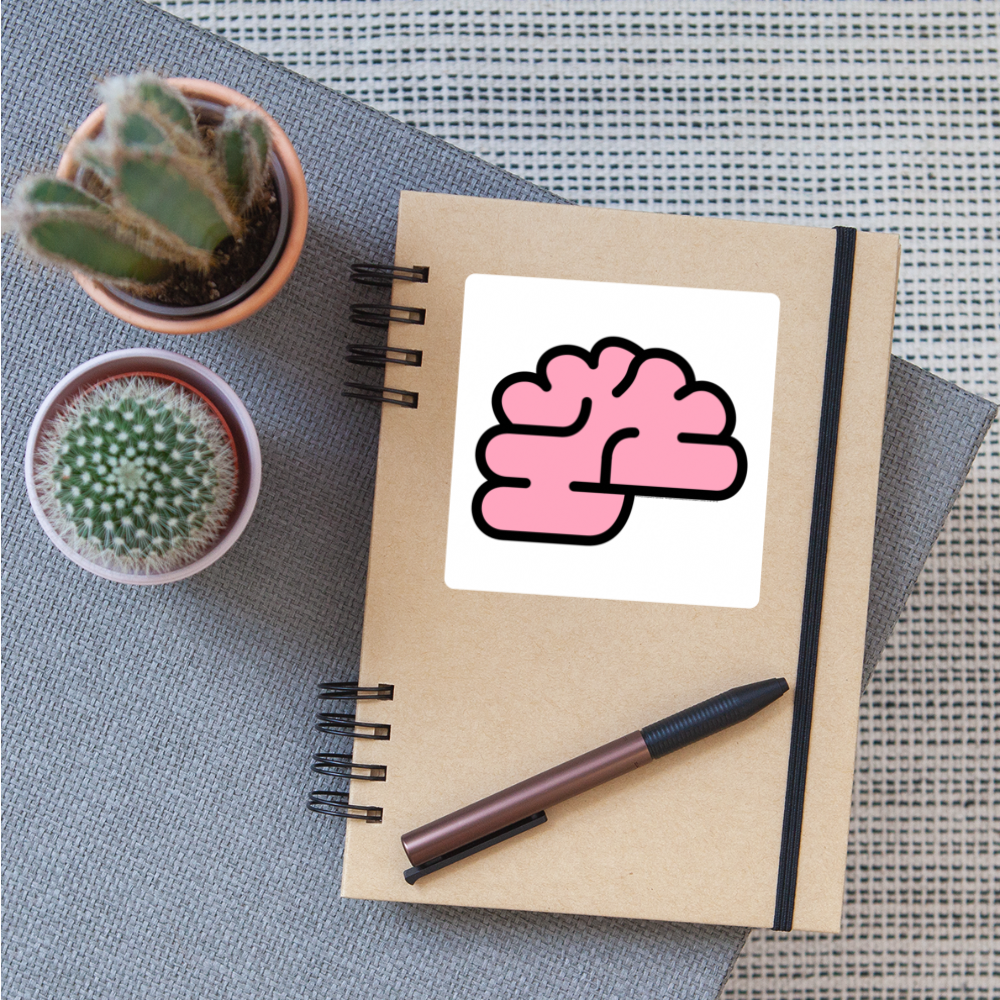 Brain Moji Sticker - Emoji.Express - white matte
