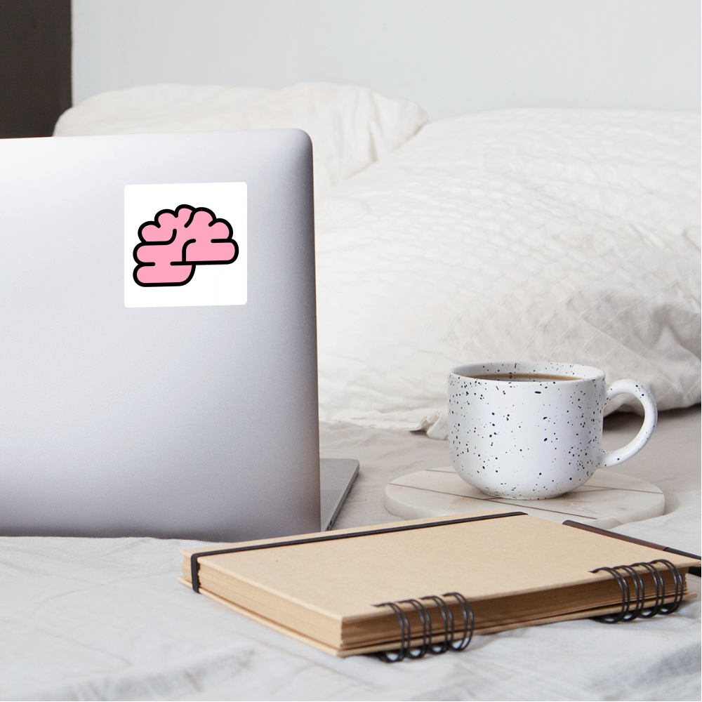 Brain Moji Sticker - Emoji.Express - white matte