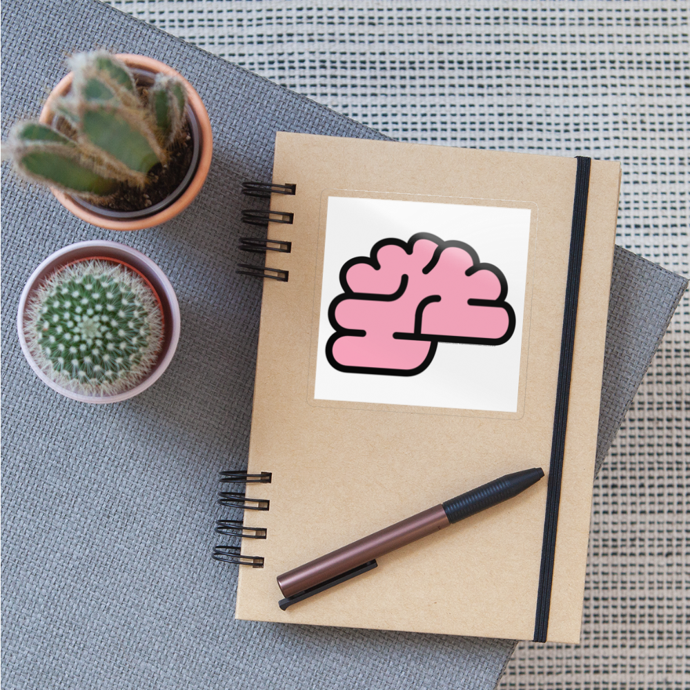 Brain Moji Sticker - Emoji.Express - transparent glossy