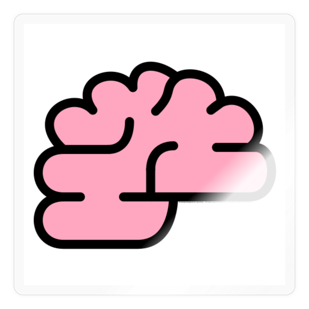 Brain Moji Sticker - Emoji.Express - transparent glossy