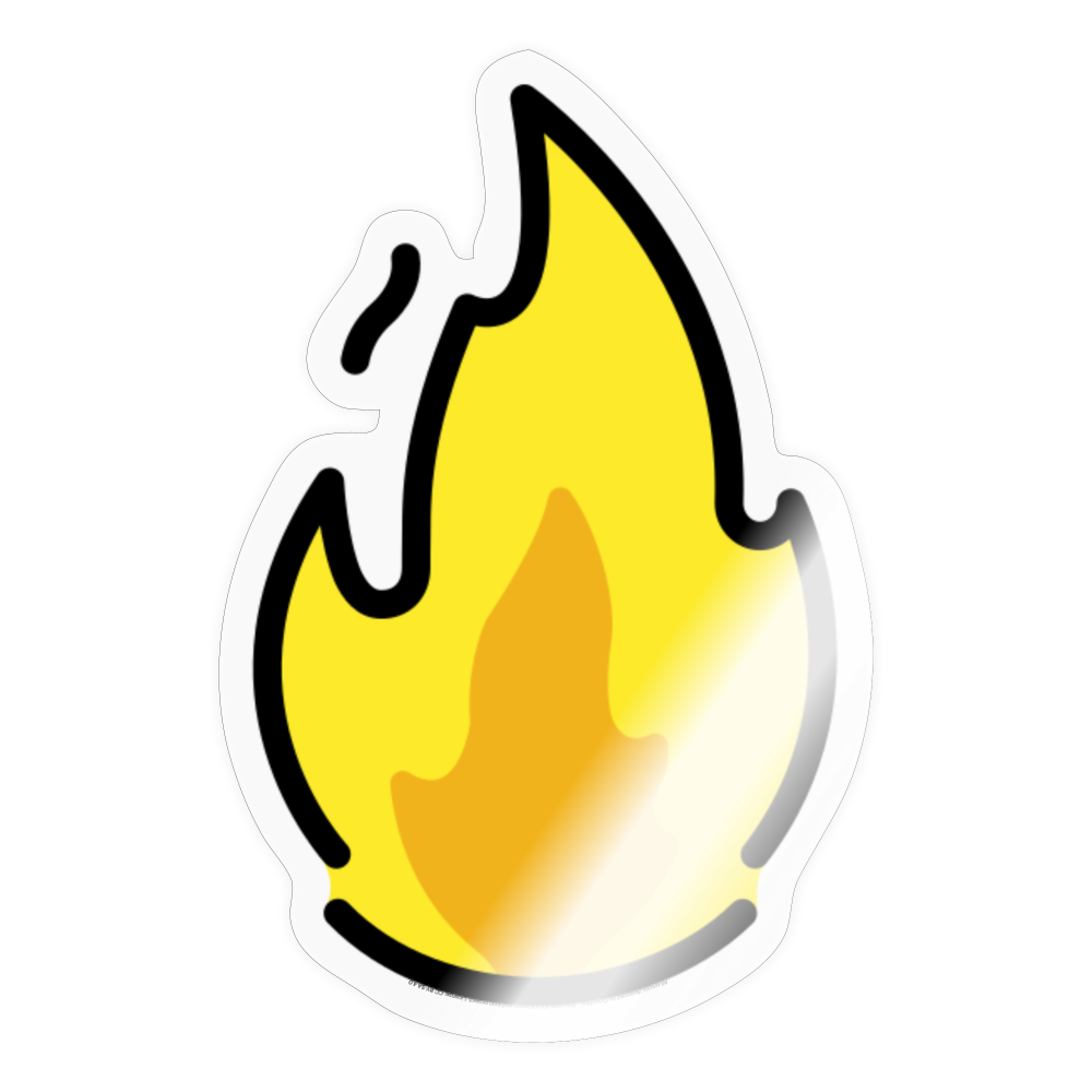 Fire Moji Sticker - Emoji.Express - transparent glossy