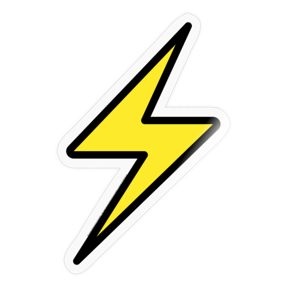High Voltage Moji Sticker - Emoji.Express - transparent glossy