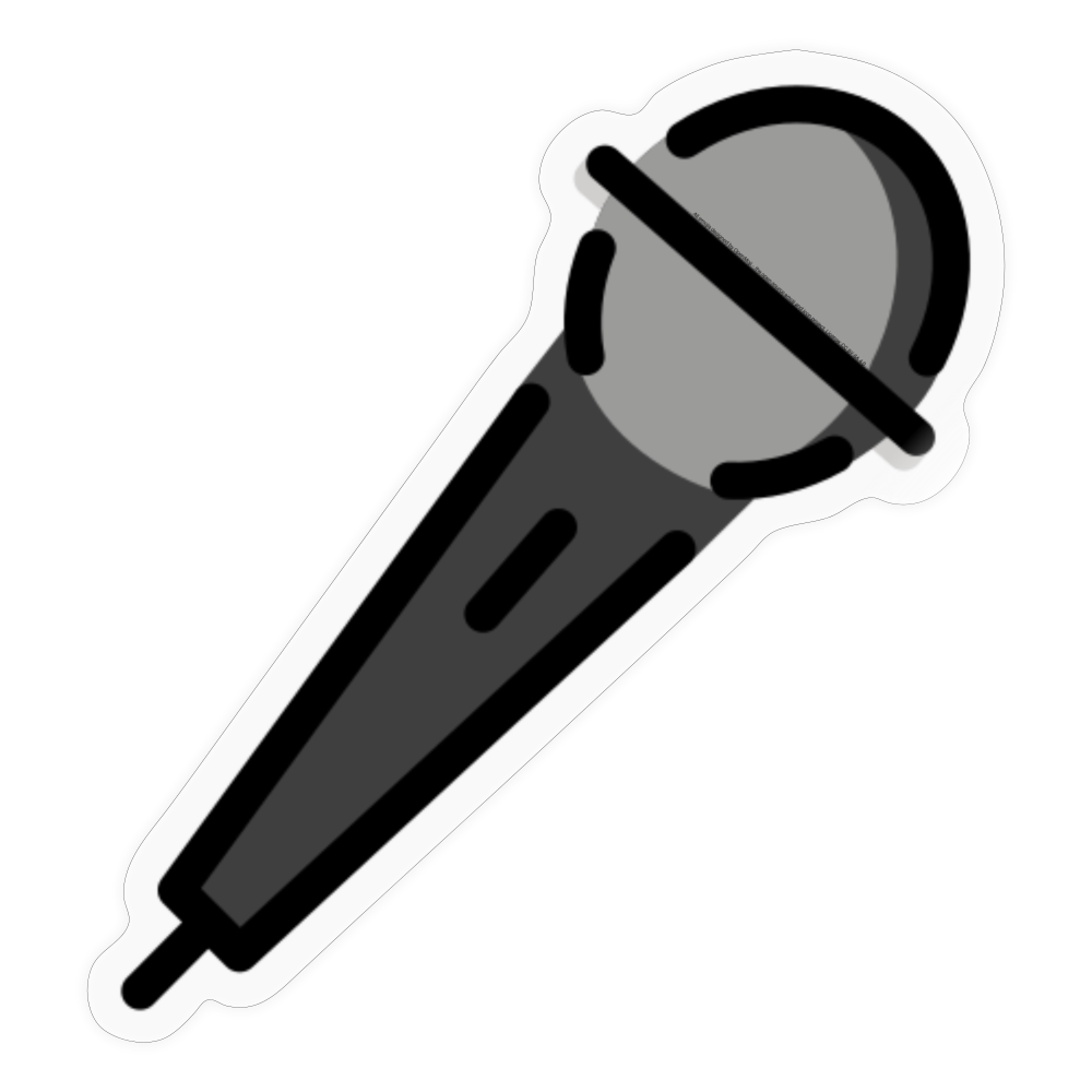 Microphone Moji Sticker - Emoji.Express - transparent glossy